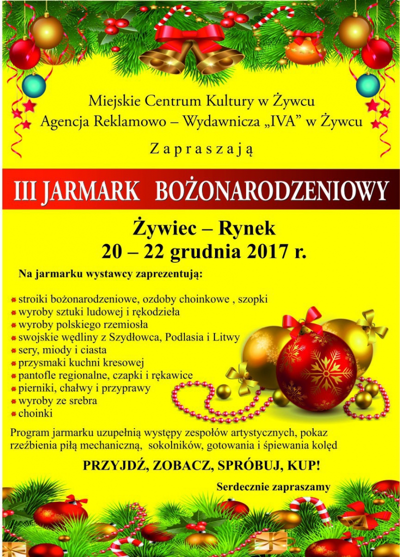 III Jarmark Bożonarodzeniowy w Żywcu