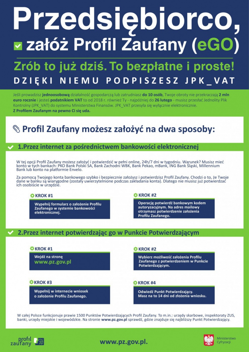 Przedsiębiorco, załóż Profil Zaufany już dziś!