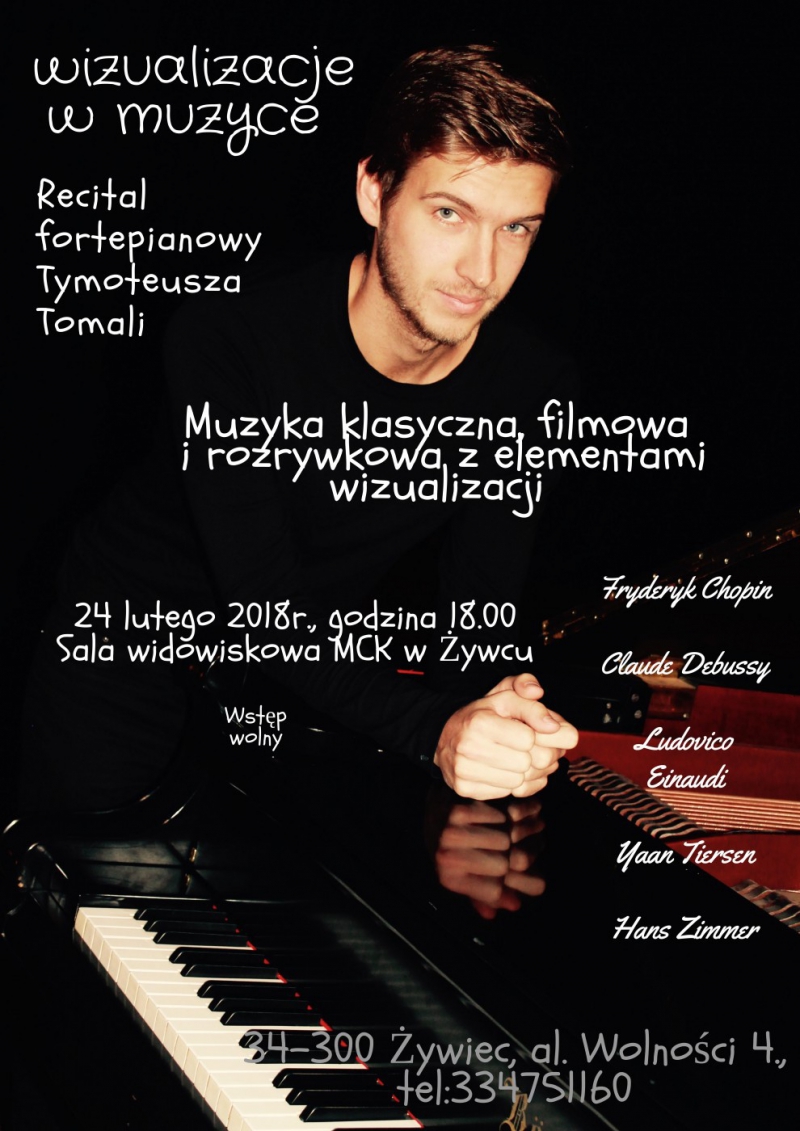 Recital fortepianowy-Zaproszenie