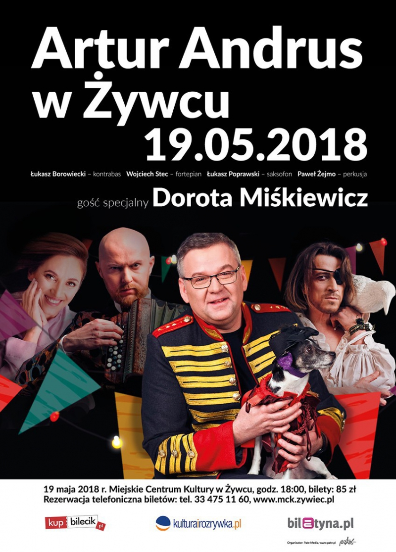 Artur Andrus z zespołem w Żywcu