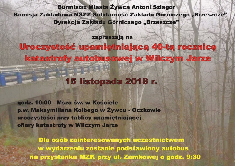 Katastrofa w Wilczym Jarze - 40. rocznica