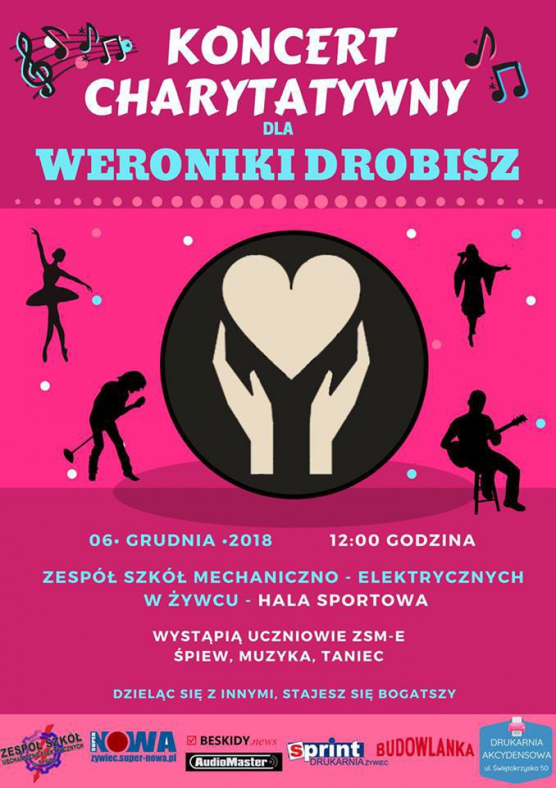 Koncert charytatywny dla Weroniki Drobisz