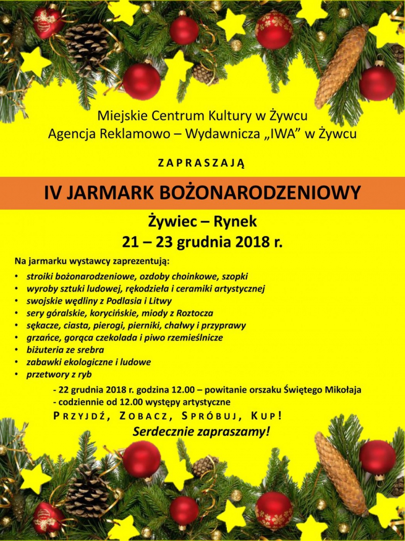 IV Jarmark Bożonarodzeniowy w Żywcu