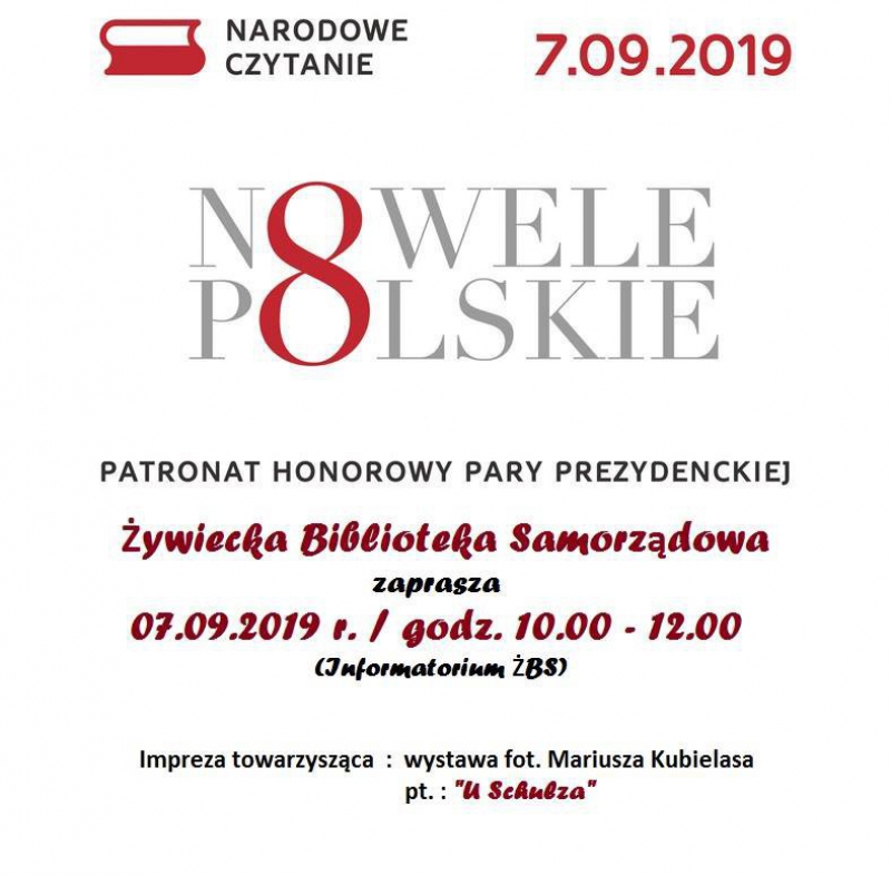 Nowele polskie lekturą Narodowego Czytania 2019