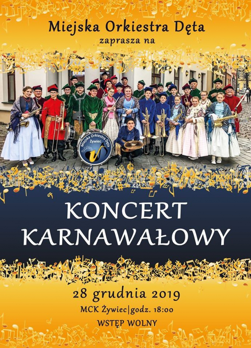 Koncert karnawałowy Miejskiej Orkiestry Dętej