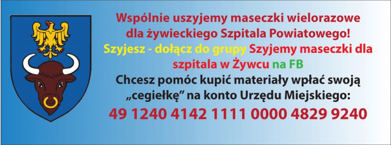 Wspólnie uszyjemy maseczki wielorazowe dla żywieckiego Szpitala Powiatowego!