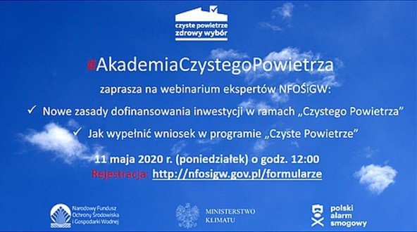 Startuje cykl webinariów Akademia Czystego Powietrza