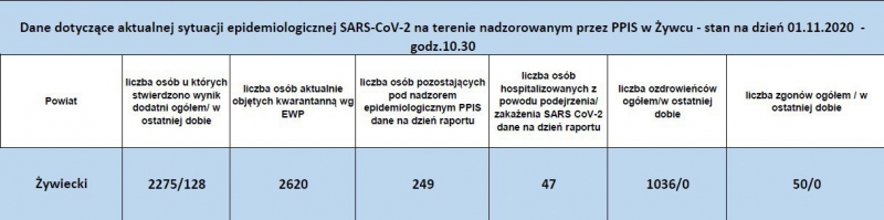 Koronawirus - najświeższe dane (1 listopada)