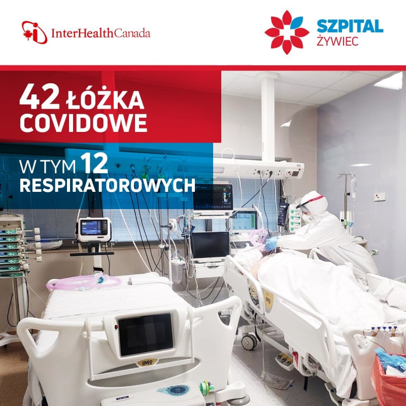 42 łóżka covidowe w Żywieckim Szpitalu