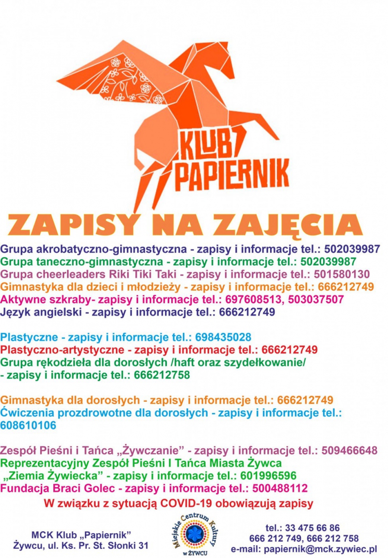 Zajęcia w Klubie Papiernik