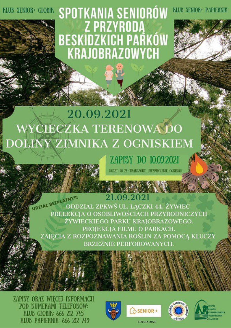 SPOTKANIA SENIORÓW Z PRZYRODĄ BESKIDZKICH PARKÓW KRAJOBRAZOWYCH!