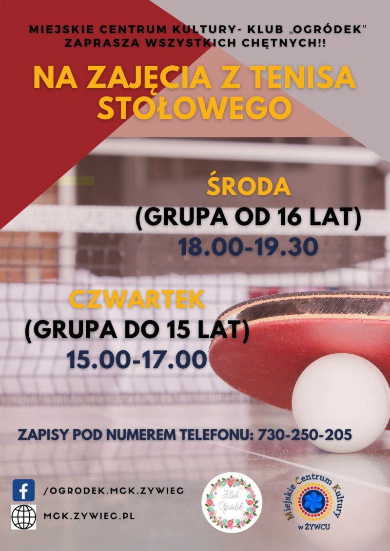 Tenis stołowy w Klubie OGRÓDEK