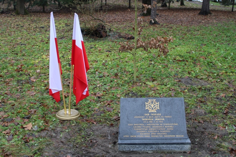 Odsłonięcie tablicy upamiętniającej ppor. Tadeusza Jänicha